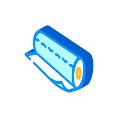 toilet roll paper towel isometric icon vector. toilet roll paper towel sign. isolated symbol illustration