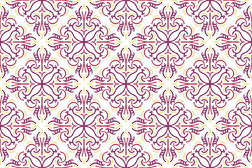 oriental pattern. White and purple background with Arabic ornaments. Pattern, background and wallpaper for your design. Textile ornament. Vector illustration.