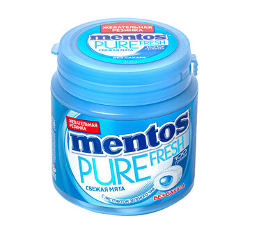  Mentos brand candy on transparent background.
