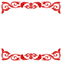 Love Frame Valentine's Day Ornament Line. Women's Mother's Day Ornament Border
