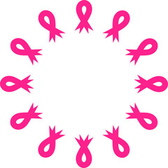 Obraz premium Cancer Awareness Ribbon Decoration Pink