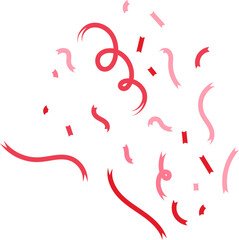 Fototapeta premium Red and Pink Ribbon Confetti