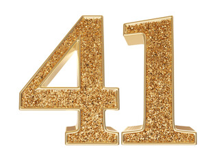 Obraz premium Gold 3d Number 41 luxury render