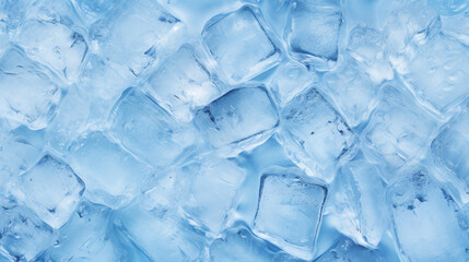 Obraz premium Chilled Panorama: Ice Cube Background Creating a Cool Water Freeze Texture