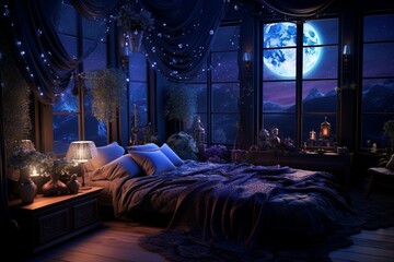 bedroom in night