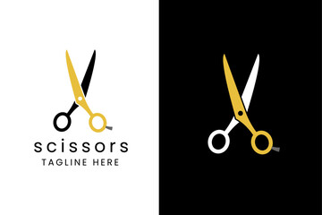 scissors logo icon design template - obrazy, fototapety, plakaty
