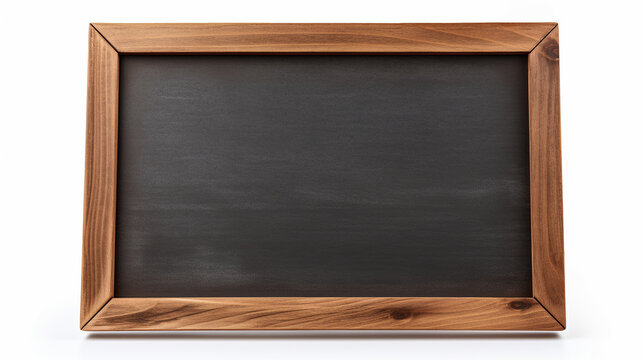 Minimalist Elegance: Wooden-framed Slate Board on White
