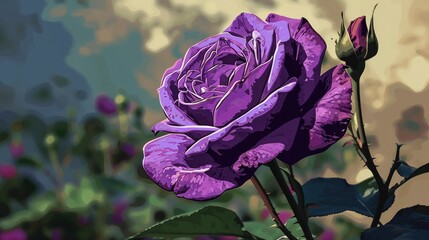 A purple rose
