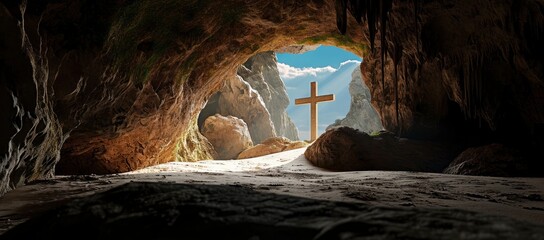 The crucifixion of jesus christ cave