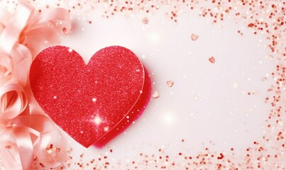 Abstract heart pink light or bokeh background. Valentine Day