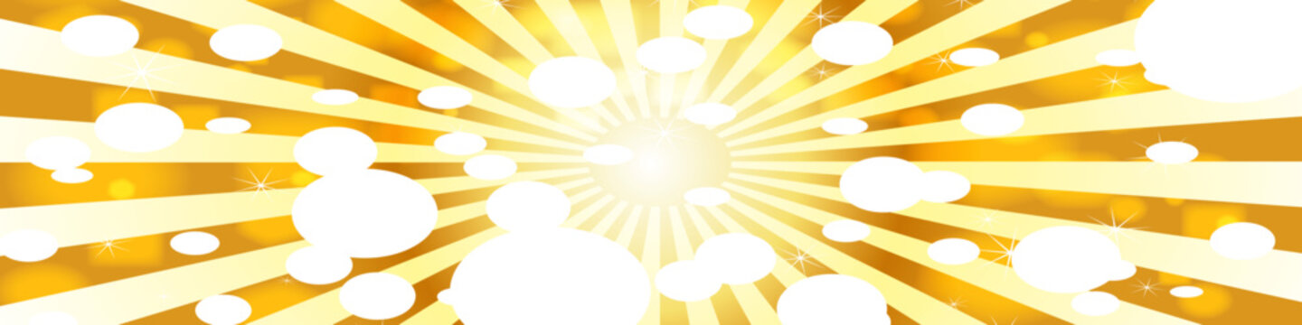 イエローゴールドの放物線状のキラキラした光背景
