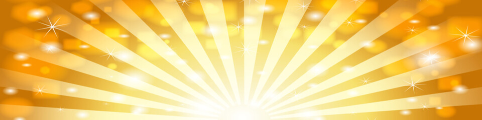 イエローゴールドの放物線状のキラキラした光背景
