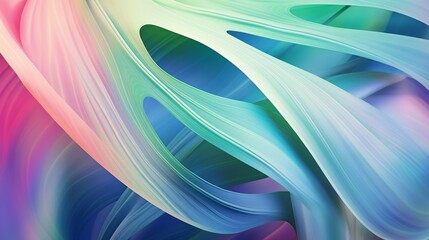 Fototapeta premium A Monstera leaf, observed up close, unfolds its calming color palette like a watercolor painting in nature's gallery