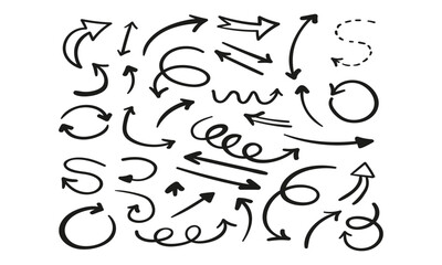 Obraz premium hand-drawn-decorative-arrow-collection