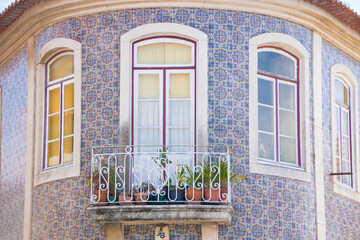 decorated window of an historic building at  Aveiro - 703755308