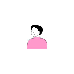 vector of people in pink clothes business elements