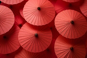 vivid-red-umbrella-pattern-detail