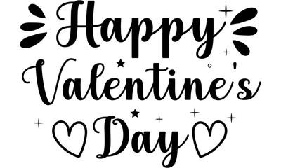 Obraz premium happy-valentines-day-typography-quotes-lettering-sign-vector