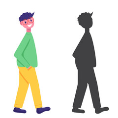 man in flat style vector