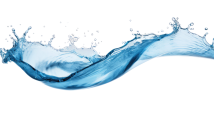 water liquid splash isolated on white background includes clipping path, transparent background