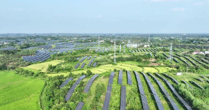 view of solar power panels
