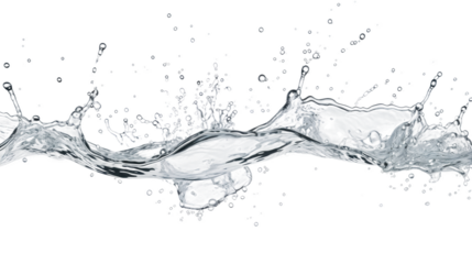 water splash on white background