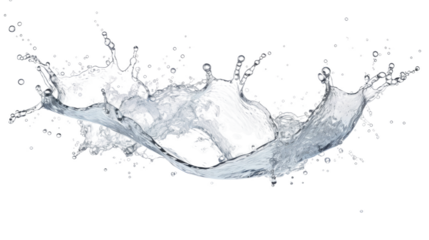 water splash on white background