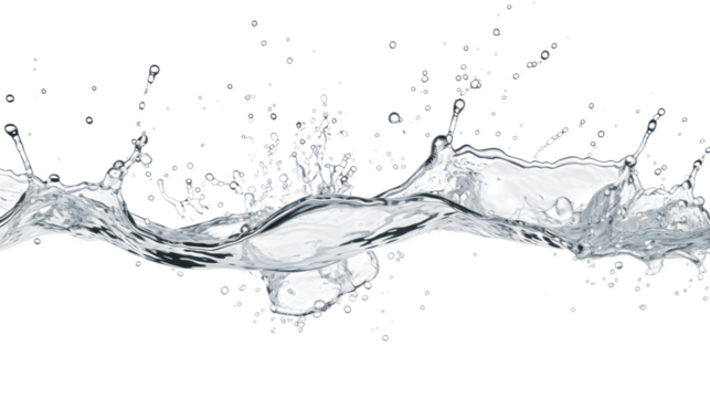 water splash on white background