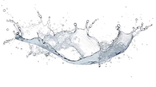 water splash on white background