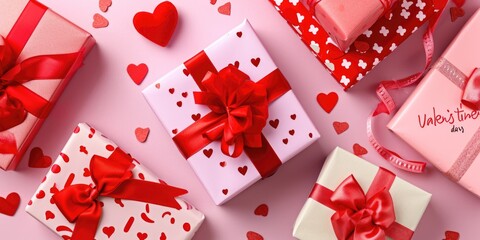 Background with surprise and gift box. Holiday Valentine's Day, birthday, wedding. Romantic presents