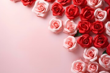 Elegant Pink Roses on Soft Background