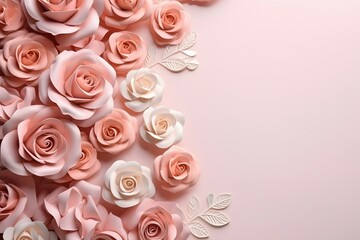 Elegant Pink Roses on Soft Background