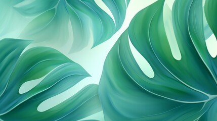 As daylight caresses a Monstera leaf up close, calming patterns emerge in its graceful contours