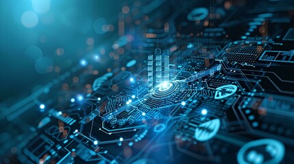 Futuristic interface with graphs and charts. Data for doctor technology 3d rendering toned image