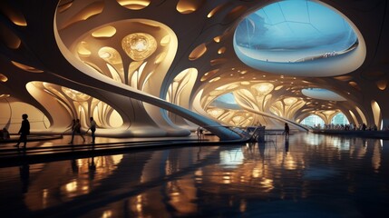 Generative AI Dubai metro station concept