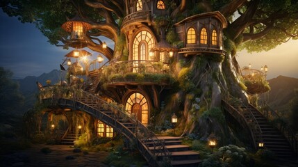 Generative AI Enchanting Arboreal Home