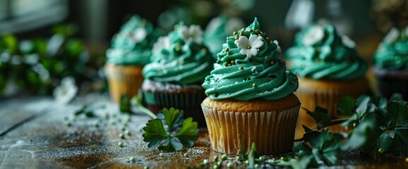 Tasty Cupcakes St Patricks Day, HD, Background Wallpaper, Desktop Wallpaper