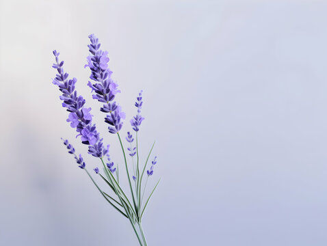 lavender flower in studio background, single lavender flower, Beautiful flower images