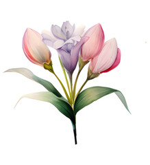 pink dahlia isolated on white background