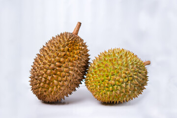 Durian isolated on white background.