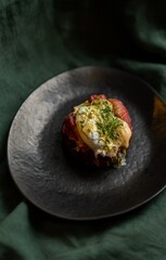 Egg benedict with salmon