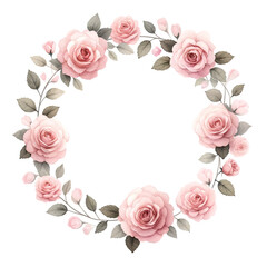 Pink roses frame