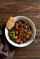 Stewed cabbage (polish bigos)