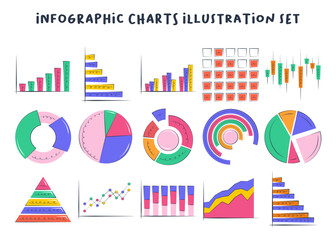 Infographic Charts Illustration Set