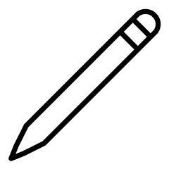 Pencil icon or logo illustration outline black style
