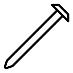 Screw icon or logo illustration outline black style
