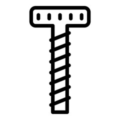 Screw icon or logo illustration outline black style