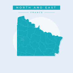 Vector illustration vector of North and East map France