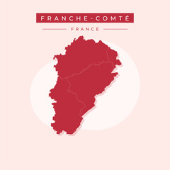 Vector illustration vector of Franche-Comté map France