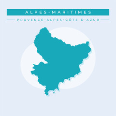 Vector illustration vector of Alpes-Maritimes map France